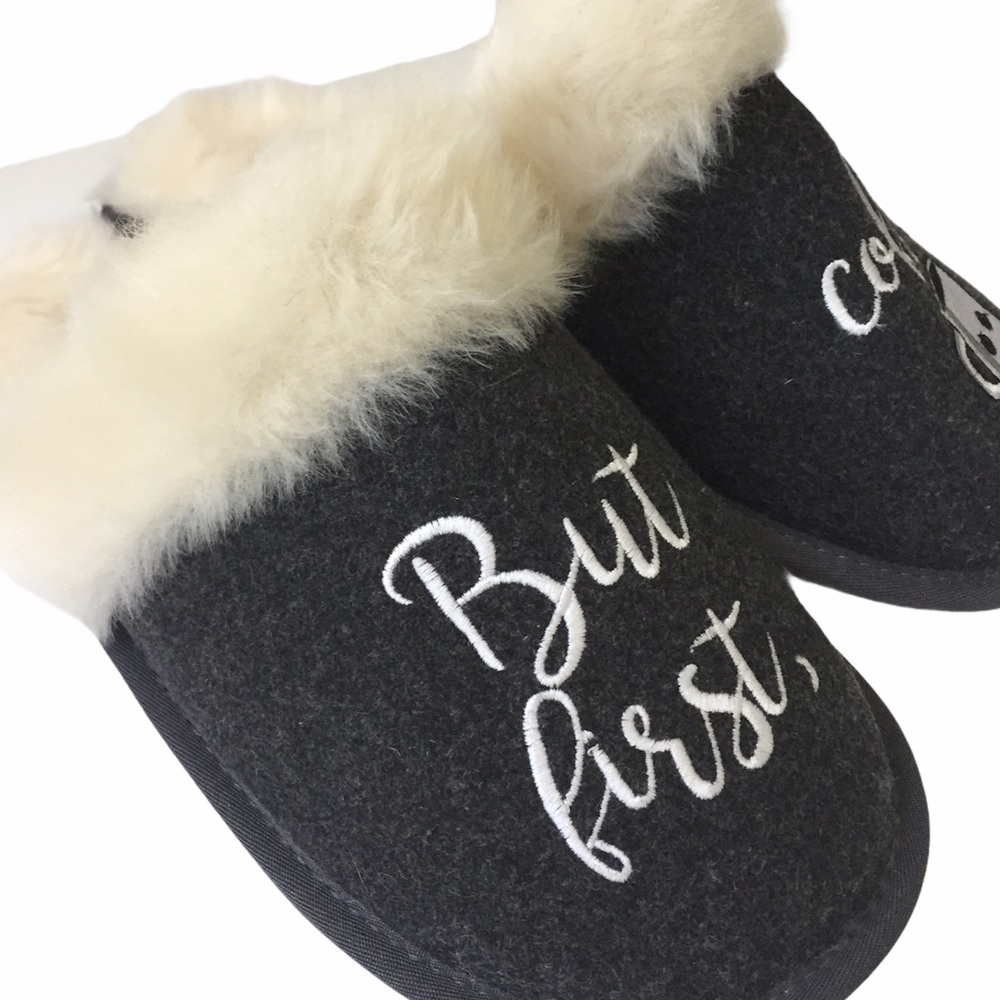 Saks Fifth Avenue Faux Fur Slippers - Picture 10 of 10
